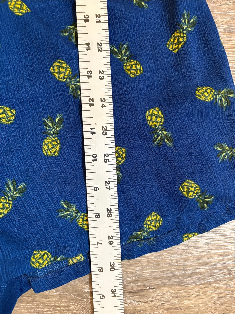 As U Wish Blue Pineapple Tie-Front Romper - Picture 12 of 12